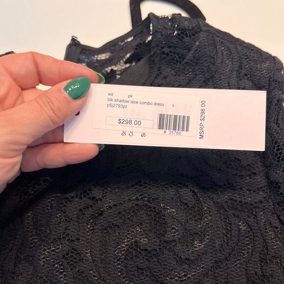 NWT PARKER Illusion Lace Sheath Tulip Hem Dress Size Small - Picture 5 of 10